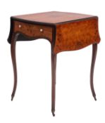 A George III satinwood and marquetry Pembroke table,