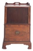 A George III mahogany tray top commode,