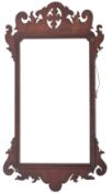 A walnut framed wall mirror in George I style,