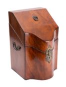 A George III mahogany knife box,