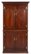 A George II oak side cupboard,
