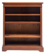 A Victorian oak open bookcase,