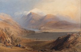 Samuel Jackson, AOWS (British, 1794-1869) The Pass of Llanberis, North Wales Watercolour 27.5 x 42.