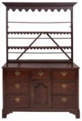 A George II oak dresser,