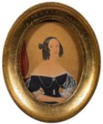 C.W. Wing (British, fl. 1826-1838) Portrait of a lady 1840 Watercolour and gouache 12.
