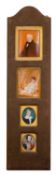A suite of four miniatures on ivory in a velvet mount comprising: Attributed to William John Newton
