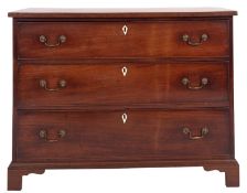 A George III mahogany chest of drawers,