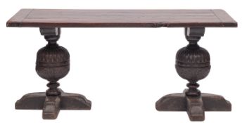 An oak refectory table in Elizabeth I taste,