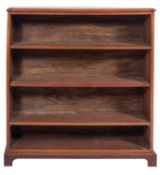 A Victorian mahogany open bookcase,