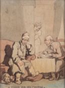Thomas Rowlandson (British, 1756-1827) A Time for all Things Pen, ink and watercolour 14 x 10.