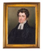 British School, 19th Century A collection of three portrait miniatures of the Gregory family.