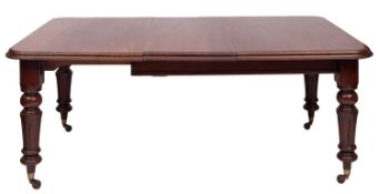 A Victorian mahogany extending dining table,
