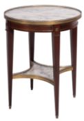A gilt metal mounted and marble topped gueridon in late 18th century taste,