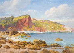 Samuel Edward Kellly (British, 1862 - 1935) Babbacombe Bay Watercolour 26.