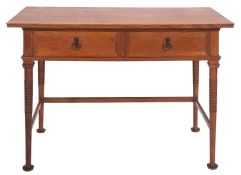 An oak dressing table in Arts & Crafts style, possibly for Heal & Co.