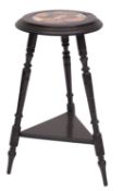 A Victorian sample marble inset ebonised wood occasional table,