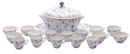 A Royal Copenhagen 'Blue Fluted Plain', tureen,