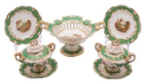 A Coalport porcelain part dessert service,