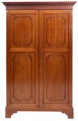 A mahogany wardrobe in George III style,
