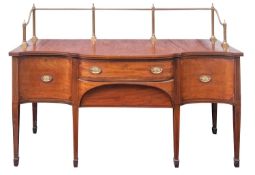 A Victorian mahogany serpentine front sideboard in George III style,