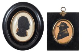 Atkinson of Windsor Profile of George III Ink silhouette with gold highlights 9.