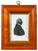 The Hubard Gallery (London, circa 1822-1845) Bronzed bust silhouette profile of a gentleman 10 x 7.