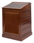 A mahogany and gilt brass mounted Davenport in Regency taste,