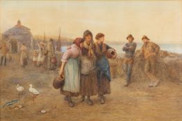 Norman Taylor (British, 19th Century) Admiring glances Watercolour 39.5 x 59.