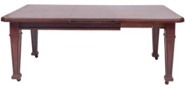 A Victorian mahogany extending dining table,