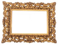 An Italian carved and giltwood framed wall mirror in the 18th century style,