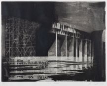 *Michael Sandle (British, b.1936) Bunker in Moonlight Etching with Aquatint 53.