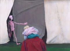 Iain Walker (British, d. 2022) Pawns in the Game series Six gouache paintings Each 50.