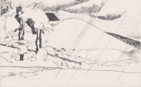 *John Nash RA (1893-1977) Landscapes Two etchings The larger 16 x 20.
