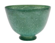 A Whitefriars green cloudy glass bowl, pattern no.