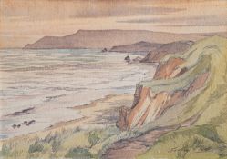 Geoffrey Plant (British,1939-2000) Coastal and seaside studies Five watercolours The largest 37.
