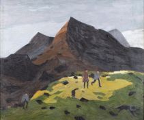 In the manner of Sir Kyffin Williams RA British,