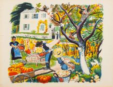 Rojan Feodor Stepanovich Rojanovsky; (Russian, 1891-1970) Garden Scenes Two lithographs Each 17.