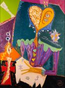 Marjana Wjasnova (Contemporary School) Aenigma Oil on linen 120 x 89cm monogrammed lower right and