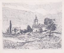 *André Bicât (British, 1909-1996) 'Goose Girl' Etching 15 x 17cm Artist's proof,