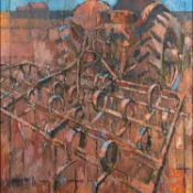Nick Lyons (British, 20th Century) The Plough; Ploughing Two watercolours 59 x 59cm and 75 x 24.