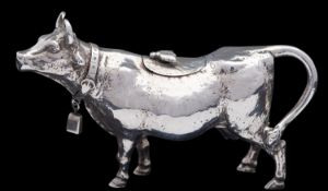 A Continental silver cow creamer, import marked for London 1897, sponsor's mark of Berthold Muller,