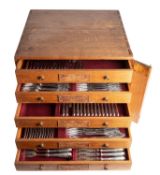 A German silver part table service originally for eighteen by A. Kunne, Altena, post 1886 .