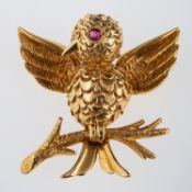 Boucheron Paris, a brooch in the form of a bird with outstretched wings, signed Boucheron,