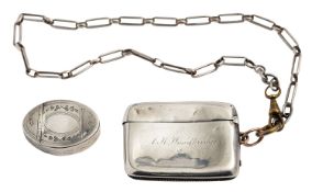 A George III silver small snuff box by John Sanders II, London 1794,