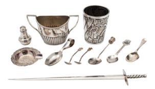 A German silver beaker, maker's mark mis-struck, post 1886 .