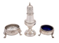 A George III silver caster by Peter & Ann Bateman (over-struck by that of George Gray), London 1791,