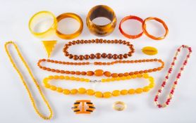 A group of early Bakelite, phenolic,