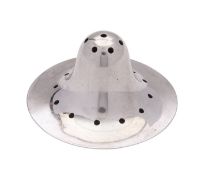 A George III silver nipple shield, maker's mark IB, London 1820, of typical dot pierced form,