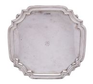 An Elizabeth II silver salver by Walker and Hall, Sheffield 1960,