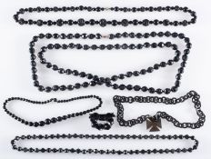 Whitby jet necklace, an interesting jet imitation necklace, possibly, horn,